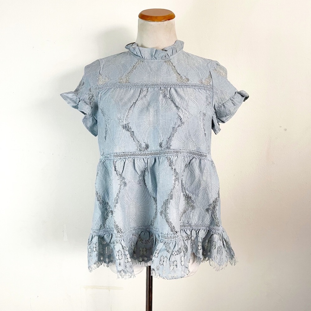 Foxiedox Girly Lace High Waist Blouse